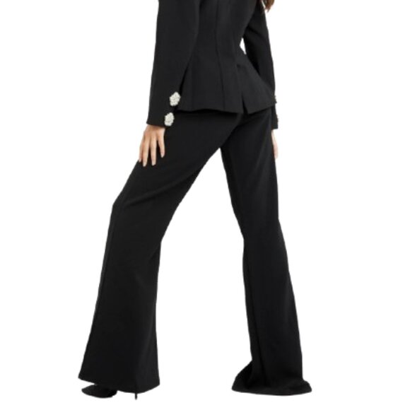 NWT Jovani 02637SC Appliqued Formal Pantsuit Black Size 4 - Picture 4 of 6